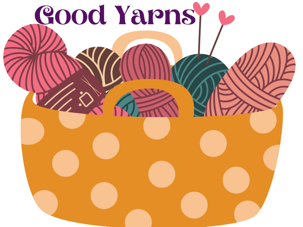 A graphic showing a basket of yarn.