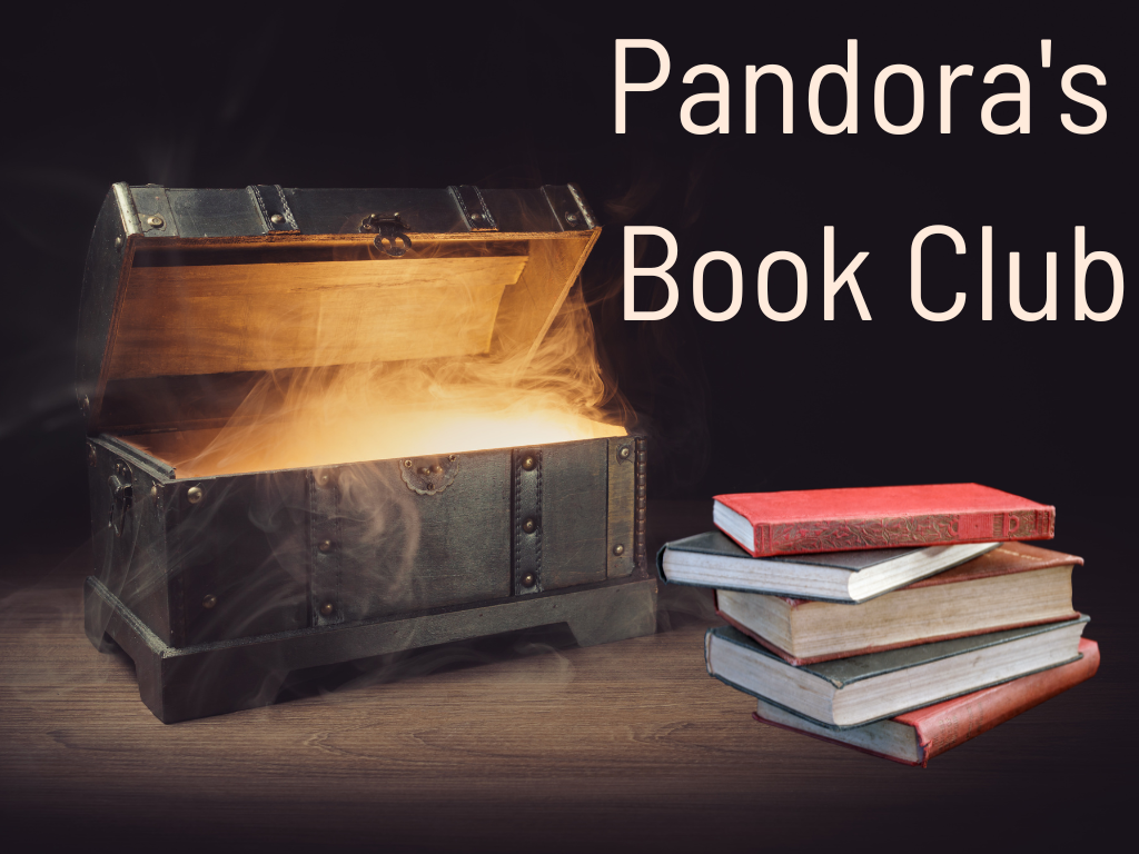 Image of a box and books with Pandora's Book Club test